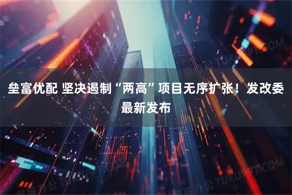 垒富优配 坚决遏制“两高”项目无序扩张！发改委最新发布